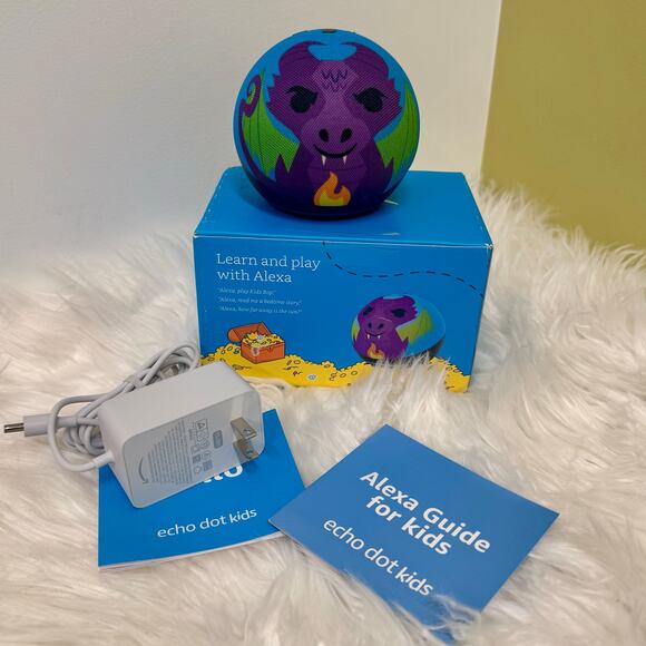 Amazon Echo Dot Kids with Alexa Dragon OPEN BOX (newest model 5th gen 2022) - Picture 1 of 8